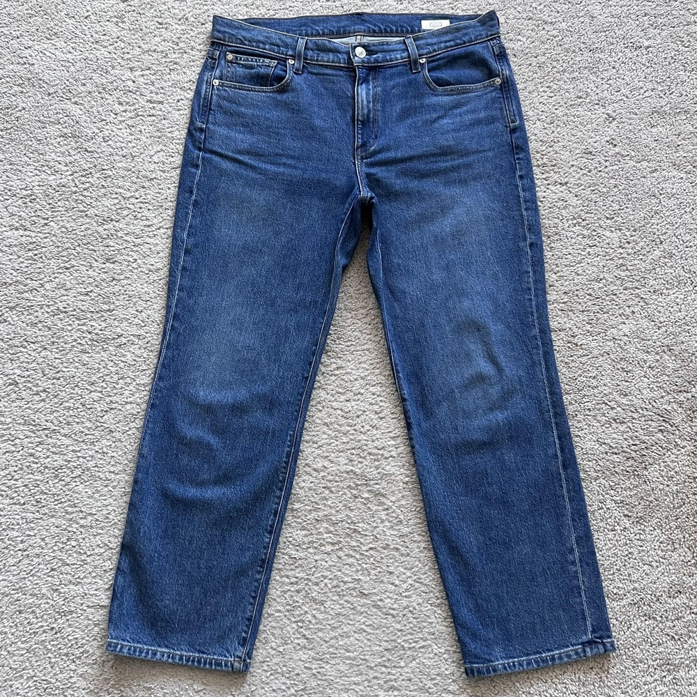AYR The Frenchie Straight Jeans Womens 31 Blue High Rise Medium Wash Denim